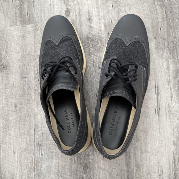 Cole Haan Original Grand.ØS Wingtip Oxfords Men Sz 11 GRAY Lace-Up Shoes C28861 main image 11
